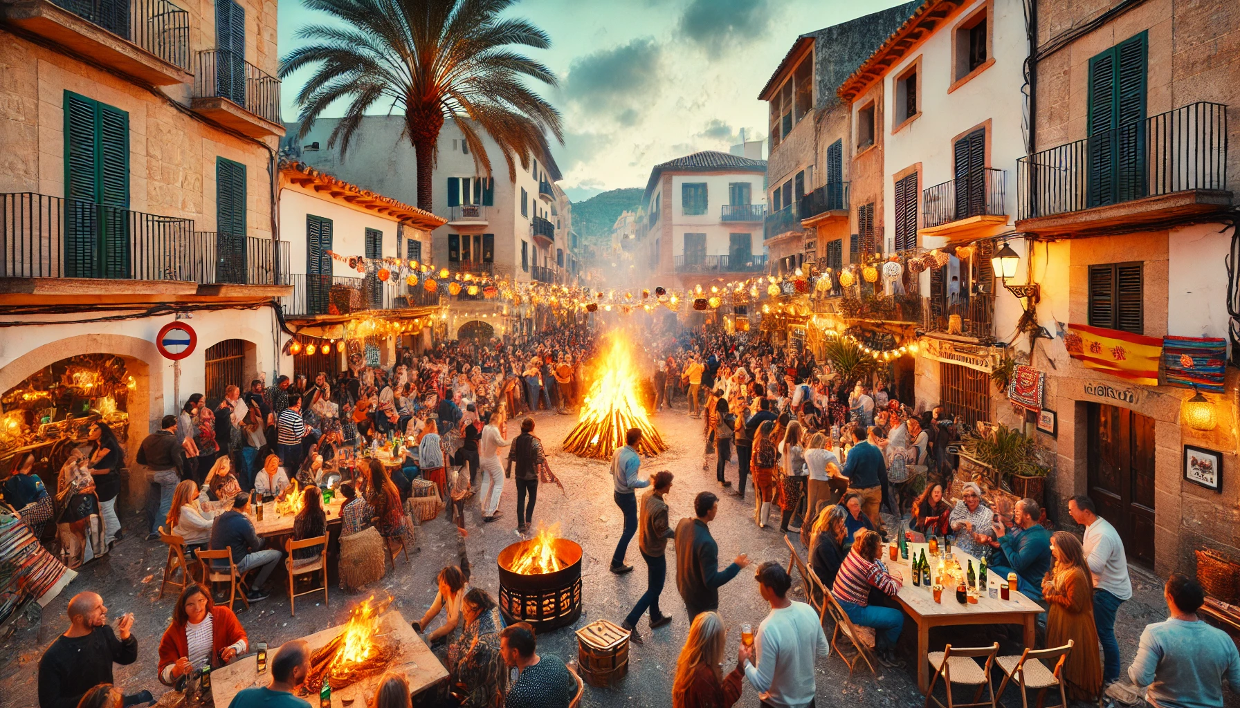 Listado de barrios de Palma con Fogerons para Sant Antoni y Sant Sebastià